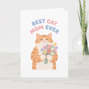 Kipende oranje tabby kat Moederdag Kunst Kaart