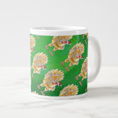 Kipkerst op groen jumbo mok (Voorkant rechts)