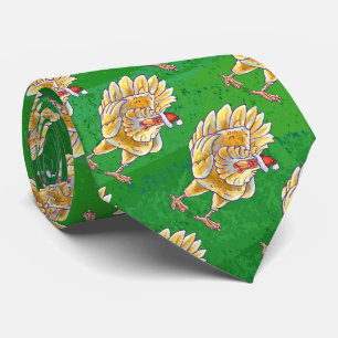 Kipkerst op groen stropdas