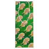 Kipkerst op groen wijn cadeautas (Achterkant)