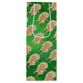 Kipkerst op groen wijn cadeautas (Voorkant)