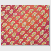 Kipkerst op rood cadeaupapier (Vlak)