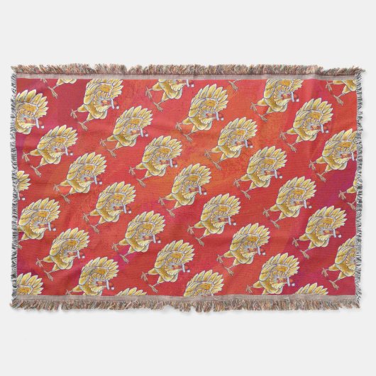 Kipkerst op rood deken (Voorkant)