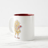 Kipkerst Tweekleurige Koffiemok (Voorkant links)