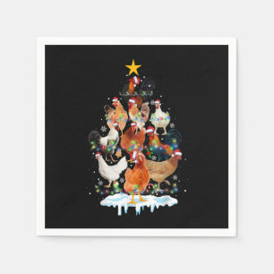 Kipkerstbomen Licht Funny Chicken Lover Servet