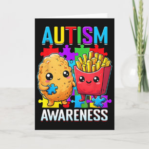 Kipnugget En Frites Autismebewustzijn F Kaart