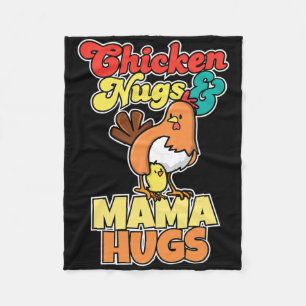 Kipnuggets en mama knuffels Grappige Moederdag _1  Fleece Deken