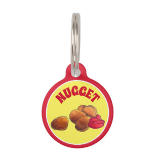 Kipnuggets met Ketchup Junkfood Foodie Huisdierpenning