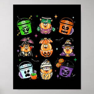 Kipnuggets Pompoen Halloween 90s Vintage 2 Poster