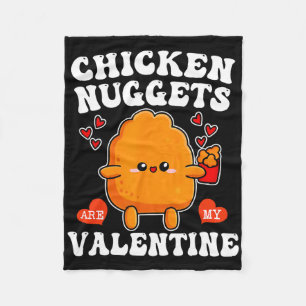 Kipnuggets zijn mijn Valentijn Funny Nugget Eten Fleece Deken