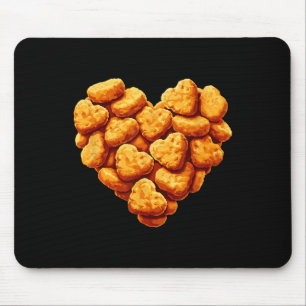 Kipnuggets zijn mijn Valentijnshart Grappige Valen Muismat