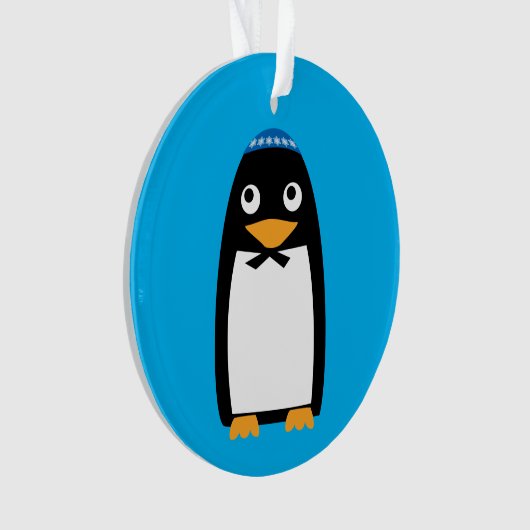 Kippa juive heureuse de pingouin de Hanoukka (devant)
