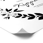 Kippah Sign,  Kippot Wedding Sign Poster (Hoek)