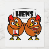 Kippen aangepaste wijnfles etiketten (Enkel label)