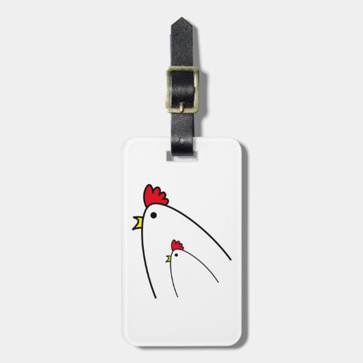 Kippen Bagagelabel (Voorkant verticaal)