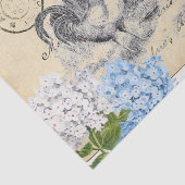  kippen Blauwe Bloemveer Briefkaart Weefsel Papier (Detail)