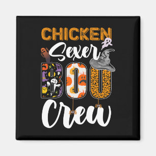 Kippen Boo Crew Geest Grappige Halloween Matching Magneet