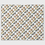 kippen cadeaupapier (Vlak)