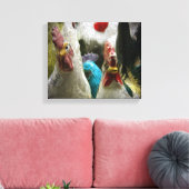  kippen canvas afdruk (Insitu (Woonkamer))