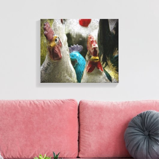  kippen canvas afdruk (Insitu (Woonkamer))