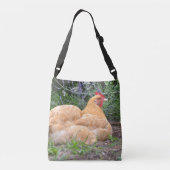 kippen crossbody tas (Achterkant)