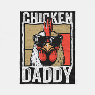 Kippen Daddy Haan Boer Grappige Vaderdag Voor Fleece Deken