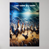 Kippen dansen door de velden poster (Voorkant)