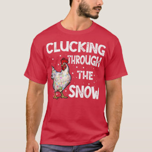 Kippen die door de sneeuwkerkgriep kronkelen t-shirt