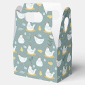 Kippen dromen in de Coop in Blauwgroen Bedankdoosjes (Geopend)