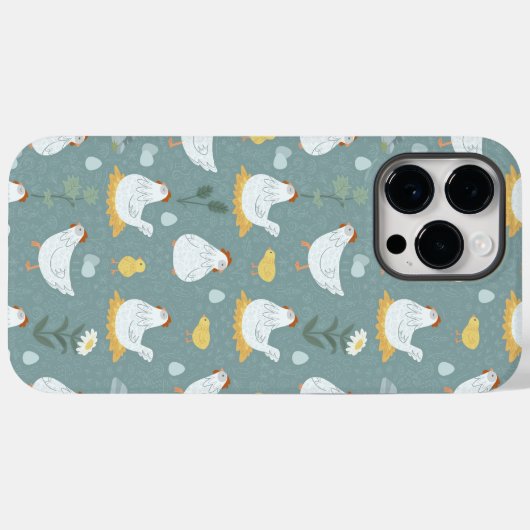 Kippen dromen in de Coop in Blauwgroen Case-Mate iPhone Case (Achterkant (horizontaal))