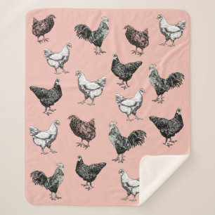 Kippen en hanen! sherpa deken