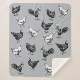 Kippen en hanen! sherpa deken