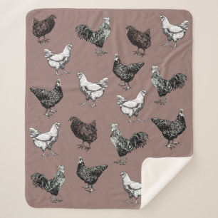 Kippen en hanen! sherpa deken