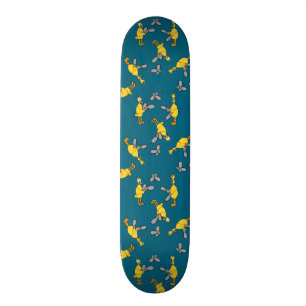 Kippen en kettingzagen Blauw Skateboard