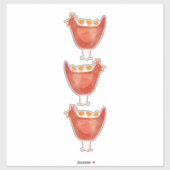 kippen en kippen sticker (Vel)