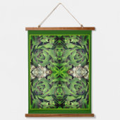 Kippen en kuikens tuin succulent close up Abstract Hangend Wandkleed (Voorkant)