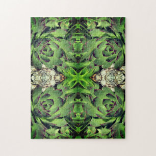 Kippen en kuikens tuin succulent close up Abstract Legpuzzel