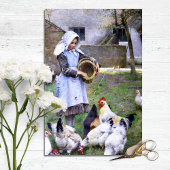 kippen en roosters plakpapier tissuepapier