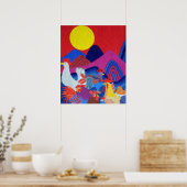 Kippen en roosters poster (Keuken)