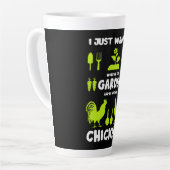 Kippen en tuinieren latte mok (Linkerhoek)