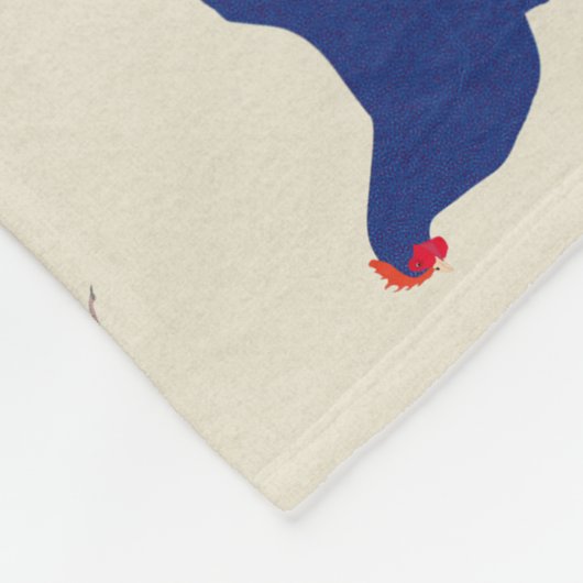 Kippen Fleece Deken (Hoek)