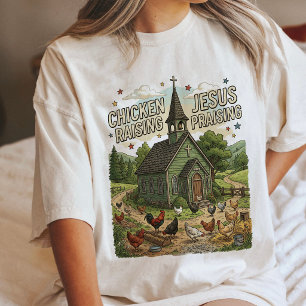 Kippen Fokken Jezus Prijs Kerk Tri-Blend Shirt