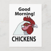 Kippen Goedemorgen grappige kip Briefkaart (Voorkant)