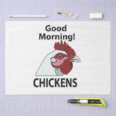 Kippen Goedemorgen grappige kip Tissuepapier (Craft)