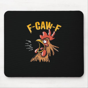 Kippen grappig vintage F-Caw-F kip F-Caw-F Funny C Muismat