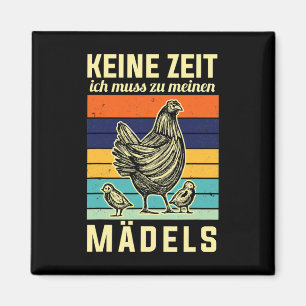 Kippen Grappige Zin Niet Tijd Ik Moet Naar Mijn G Magneet