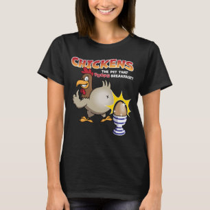 Kippen het huisdier dat poept ontbijt kip t-shirt