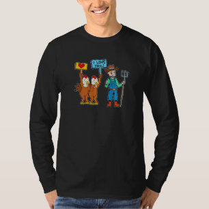 Kippen houden van de boer kippenboer t-shirt