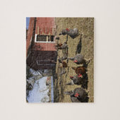 Kippen in de buurt van kiphuis Cliburn Legpuzzel (Verticaal)