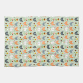 Kippen in de Flowers Kitchen Towel Theedoek (Horizontaal)